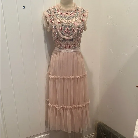 sachin and babi light blue dress Needle & Thread | Dresses | Needle Thread Elegant Misty Rose Floral Embroidered  Dress